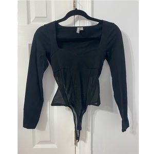 Sheer black one piece